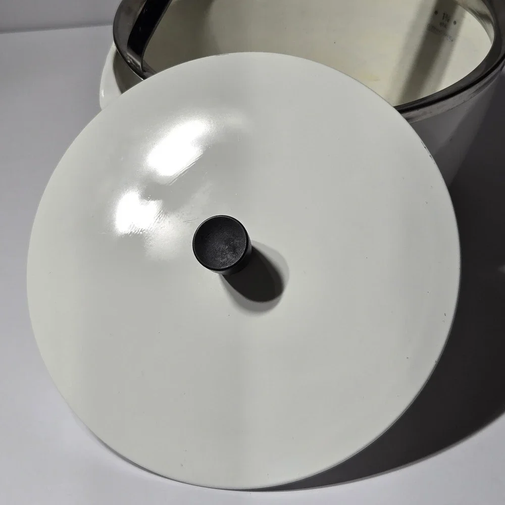 VINTAGE White 1 3/4 qts Saucepan Corning Ware TK-2 Cookmates Teakettle USA MCM‎